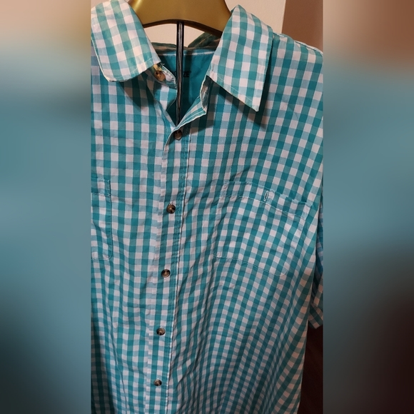 * KingSize green check ss shirt, 3xl big - Picture 2 of 7